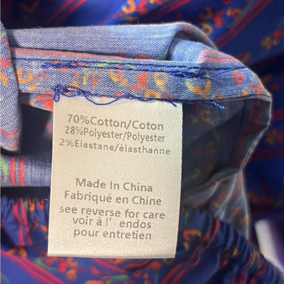 Caroline Constas Women's Blue and Pink Striped Top - Picture 10 of 10